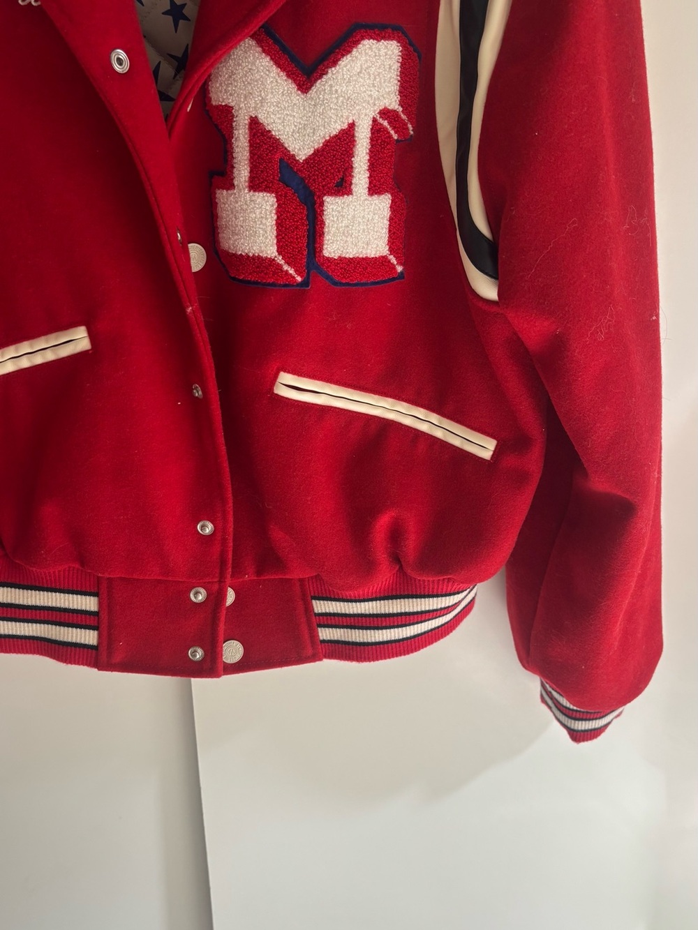 MOTHER The Team Spirit Wool Blend Jacket in Sidelines NWT Small - Picture 7 of 8
